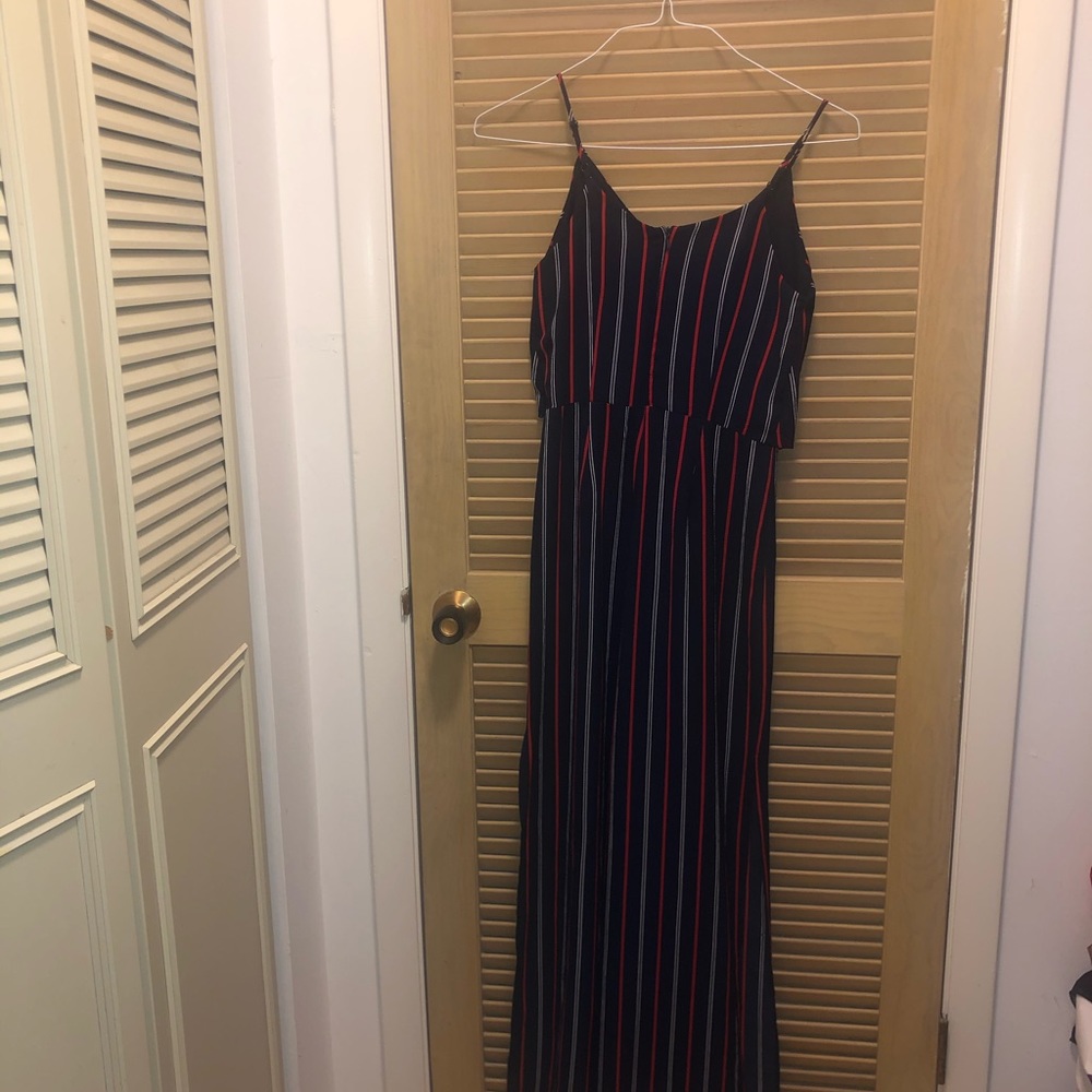 Monteau jumpsuit navy red white